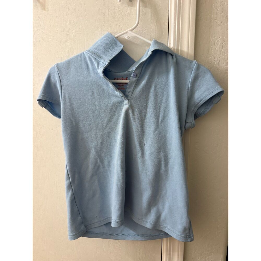 Cat and Jack School Uniform, light blue polo, size L (10-12)